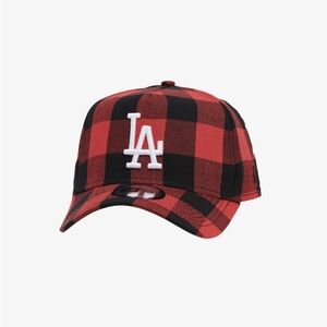 New Era 9FORTY Red and Black Plaid Baseball Cap